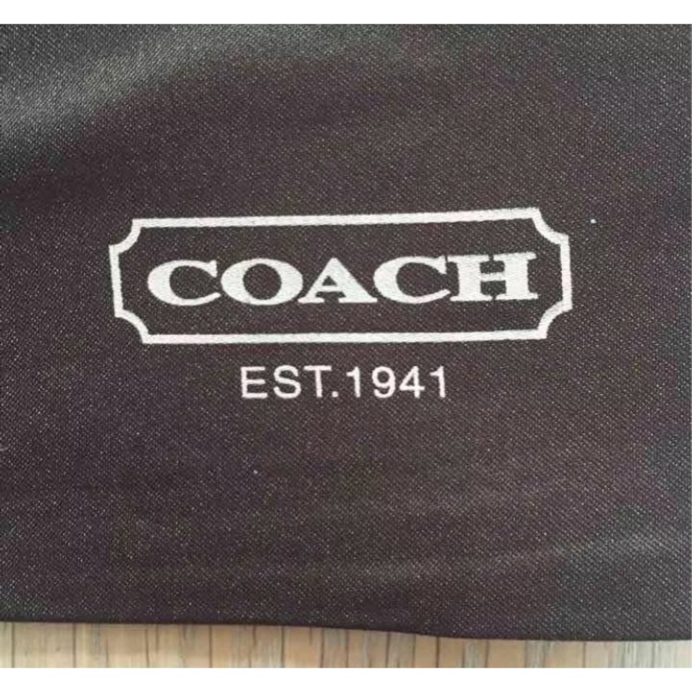 Coach Small Brown Satin drawstring dust cover bag - Picture 2 of 2